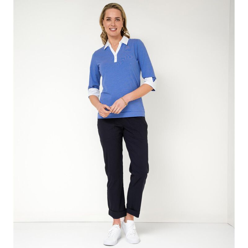 B Essentials Woven Collar Polo image number 3